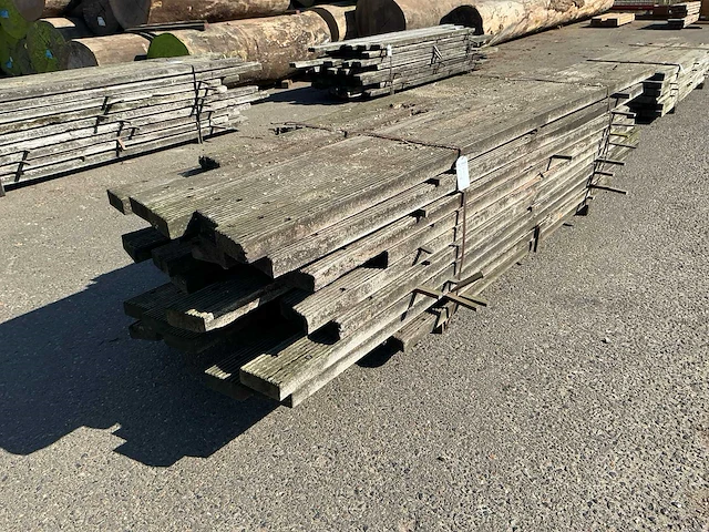 Pakket hardhout vlonderplanken diverse (azobé) - afbeelding 1 van  4