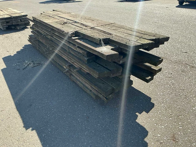 Pakket hardhout vlonderplanken diverse (azobé) - afbeelding 3 van  4