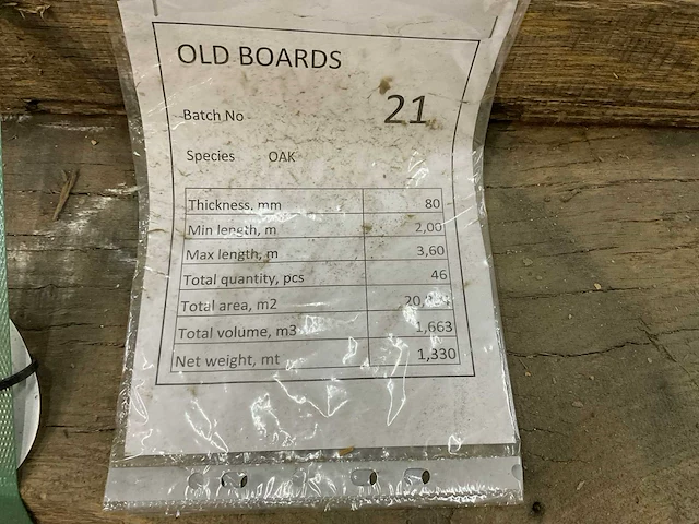 Pakket oud eiken delen - afbeelding 7 van  7