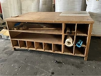 Pakkingsnij machine met opbergtafel voor pakkingsmateriaal en nylon snijplaat afm. tafel 153x220x100cm - afbeelding 7 van  7
