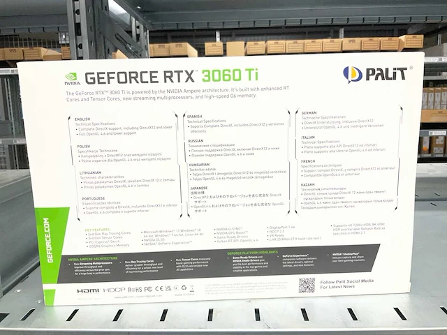 Palit geforce rtx 3060ti videokaart - afbeelding 2 van  3