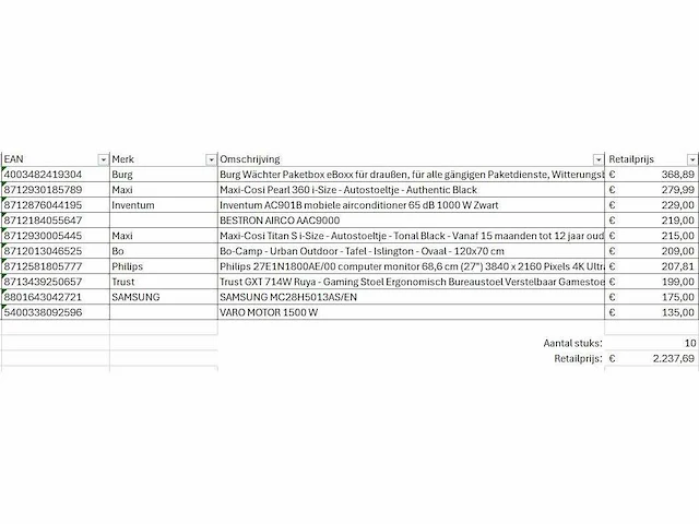 Pallet a-merk retourgoederen - 10 items - afbeelding 6 van  7