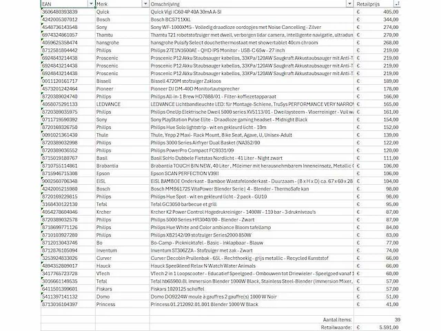 Pallet a-merk retourgoederen - 39 items - afbeelding 8 van  9