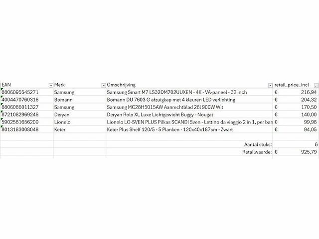 Pallet a-merk retourgoederen - 6 items - afbeelding 10 van  10