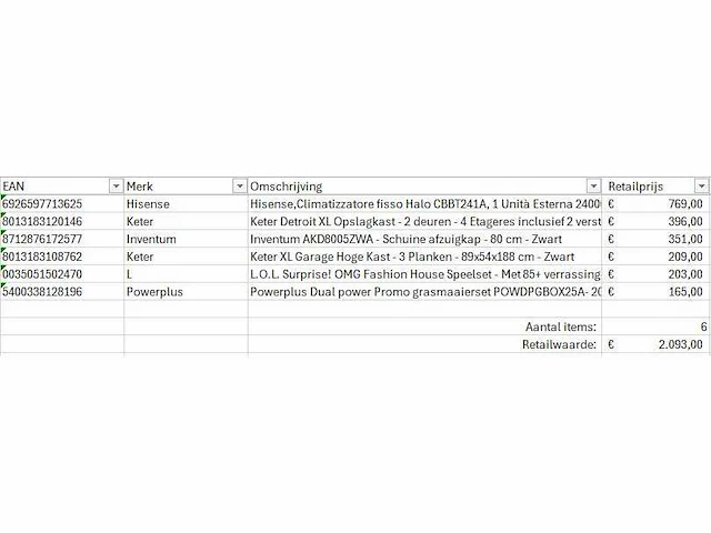 Pallet a-merk retourgoederen - 6 items - afbeelding 6 van  6