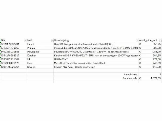 Pallet a-merk retourgoederen - 7 items - afbeelding 3 van  12