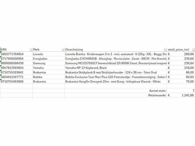 Pallet a-merk retourgoederen - 7 items - afbeelding 2 van  11