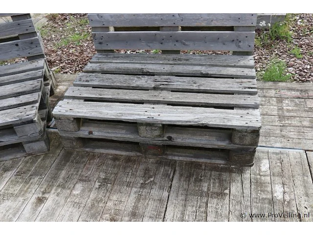 Pallet bank - 120x96x80cm - afbeelding 3 van  4