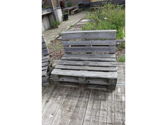 Pallet bank - 120x96x80cm - afbeelding 4 van  4