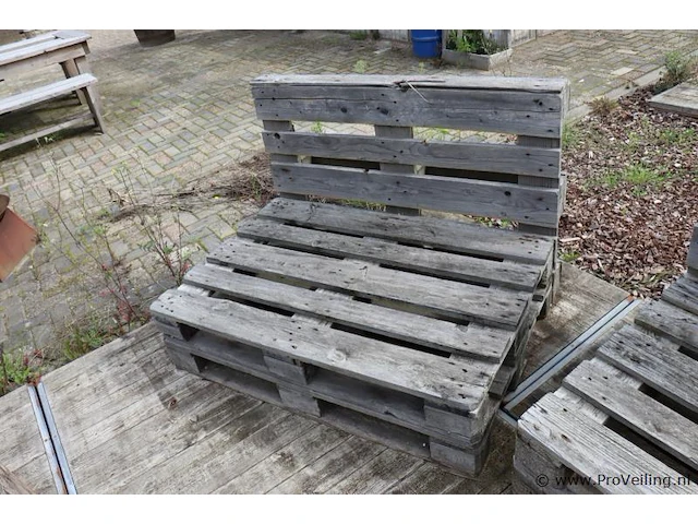 Pallet bank - 120x96x80cm - afbeelding 1 van  3