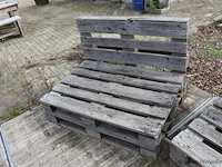 Pallet bank - 120x96x80cm - afbeelding 1 van  3