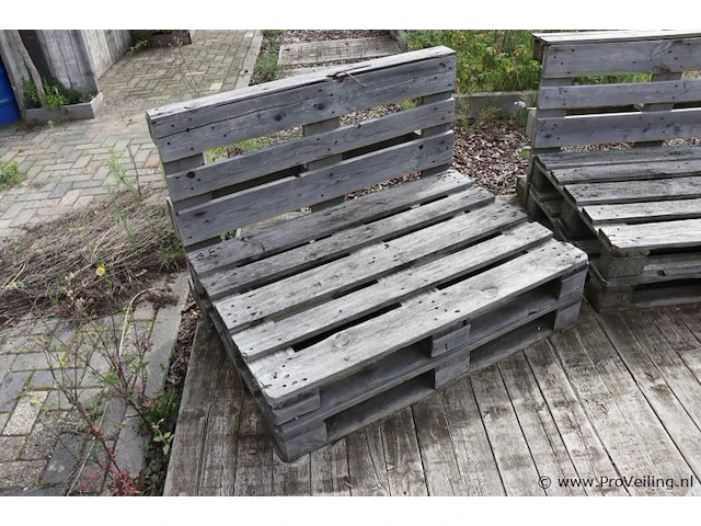 Pallet bank - 120x96x80cm - afbeelding 2 van  3