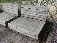 Pallet banken - 2 stuks - 124x86x86cm