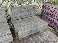 Pallet banken - 2 stuks - 124x86x86cm - afbeelding 3 van  3