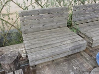 Pallet banken - 2 stuks - 124x86x86cm - afbeelding 3 van  3