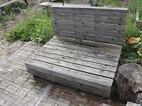 Pallet banken - 2 stuks - 124x86x86cm - afbeelding 2 van  3