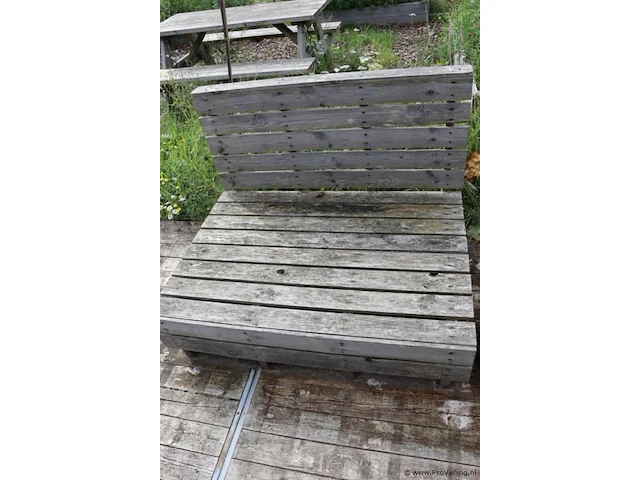 Pallet banken - 2 stuks - 124x86x86cm - afbeelding 3 van  3