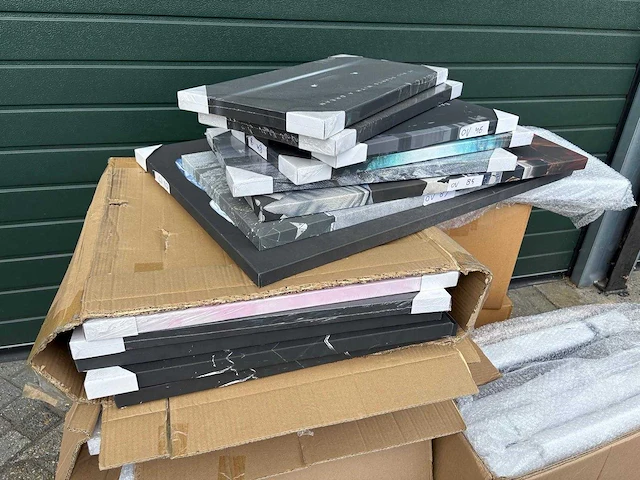 Pallet canvas/glas wanddecoratie - afbeelding 5 van  5