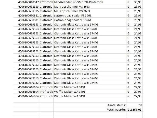 Pallet elektronica retourgoederen - 58 items - afbeelding 8 van  9