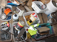 Pallet gevuld met diverse bouwmaterialen. - afbeelding 3 van  3