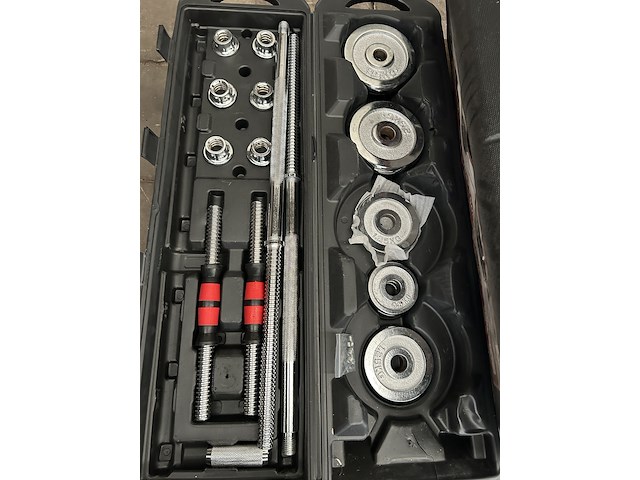 Pallet haltersets in koffer met halterschijven - afbeelding 4 van  11