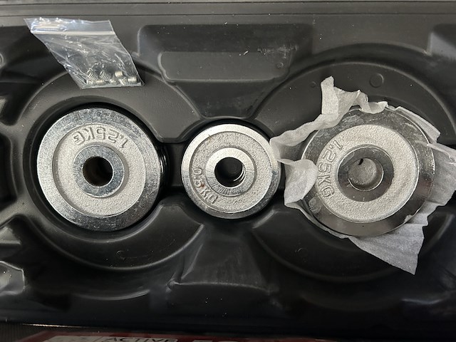 Pallet haltersets in koffer met halterschijven - afbeelding 5 van  11