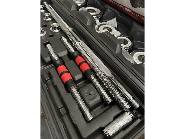 Pallet haltersets in koffer met halterschijven - afbeelding 8 van  11