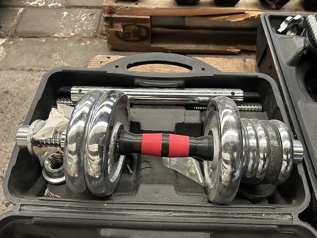 Pallet haltersets in koffer met halterschijven - afbeelding 11 van  11