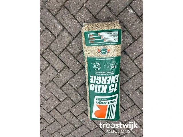 Pallet hoge kwaliteit hout pellets 100%pine, 65 zakken 975kg inclusief pallet - afbeelding 2 van  5