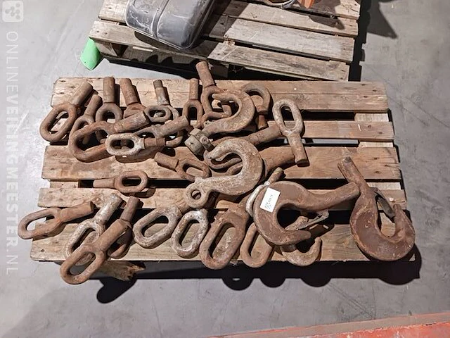Pallet industriële haken en hijsogen - afbeelding 1 van  5