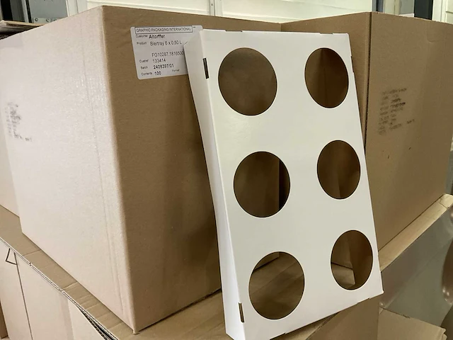 Pallet kartonnen bier tray’s (7x) - afbeelding 3 van  4