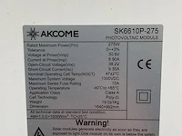 Pallet met 30 akcome sk6610p-275 zonnepanelen - afbeelding 5 van  5