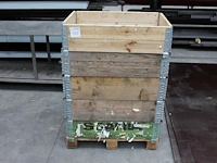 Pallet met 5 opzetranden 80 x 60 cm. - afbeelding 1 van  3