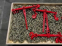 Pallet met 5x ratelspanner en 10x transportketting (2,45 ton) - afbeelding 3 van  4