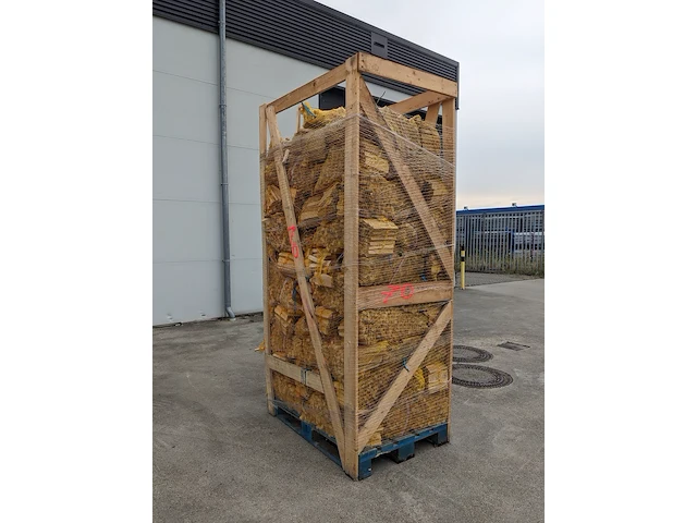 Pallet met netzakken aanmaakhout - afbeelding 1 van  3