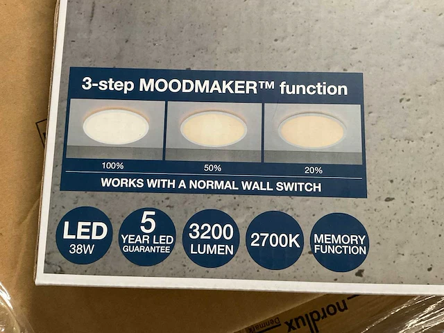 Pallet nordlux oja 60 led 3-step plafondlamp - afbeelding 2 van  6