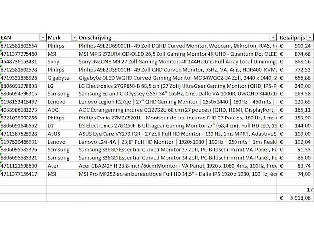 Pallet retourgoederen - pc / monitors -17 items - afbeelding 7 van  9