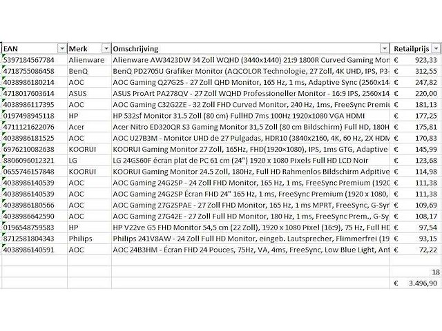 Pallet retourgoederen - pc / monitors -18 items - afbeelding 7 van  9