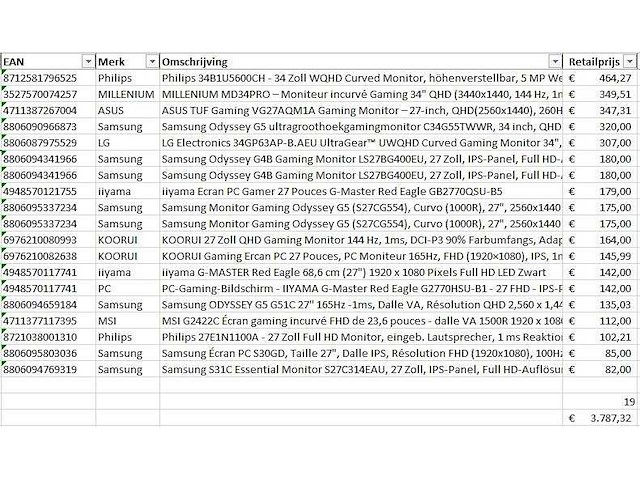 Pallet retourgoederen - pc / monitors -19 items - afbeelding 7 van  9