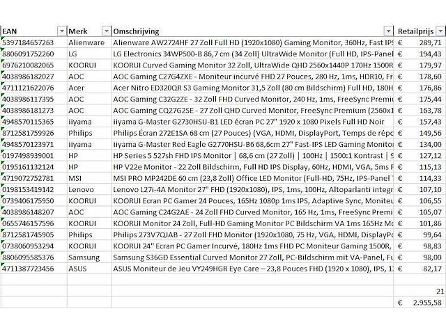 Pallet retourgoederen - pc / monitors -21 items - afbeelding 9 van  10