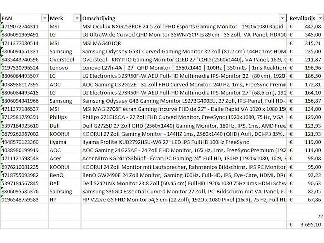 Pallet retourgoederen - pc / monitors -22 items - afbeelding 9 van  10