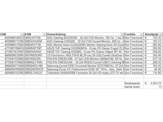 Pallet retourgoederen - pc / monitors 11 items - afbeelding 6 van  7