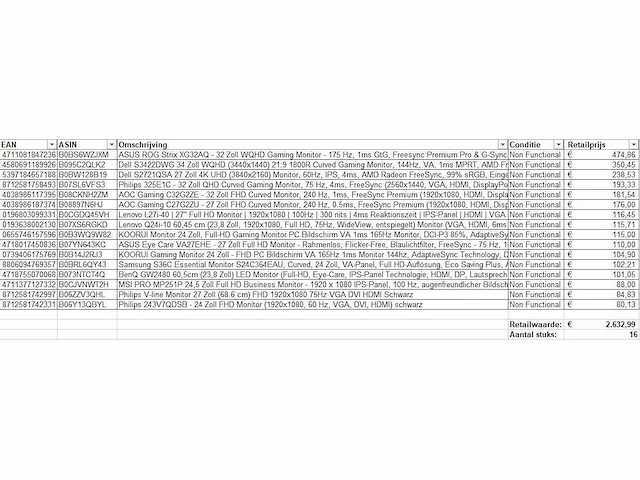 Pallet retourgoederen - pc / monitors 16 items - afbeelding 7 van  8