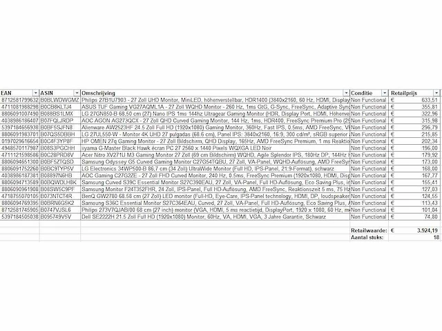 Pallet retourgoederen - pc / monitors 18 items - afbeelding 6 van  7