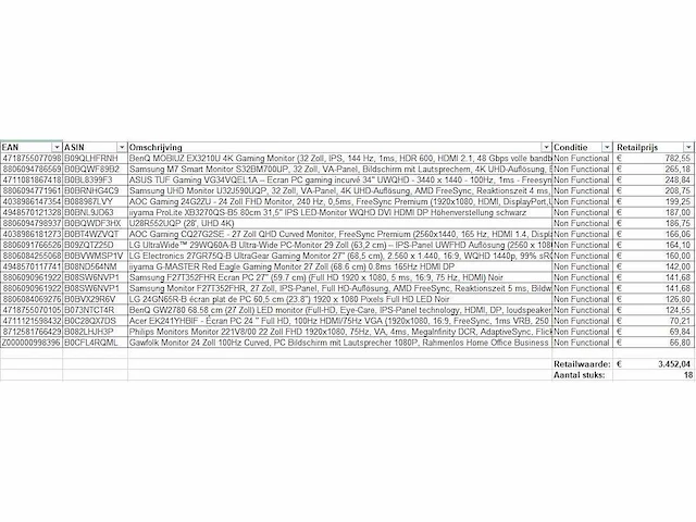 Pallet retourgoederen - pc / monitors 18 items - afbeelding 6 van  7