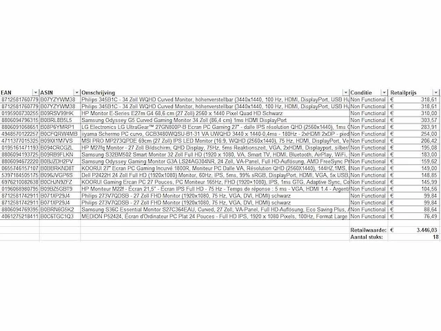 Pallet retourgoederen - pc / monitors 18 items - afbeelding 6 van  7