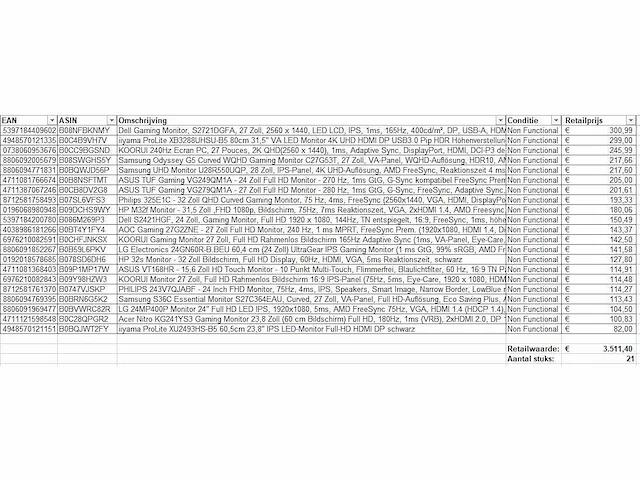 Pallet retourgoederen - pc / monitors 21 items - afbeelding 10 van  10