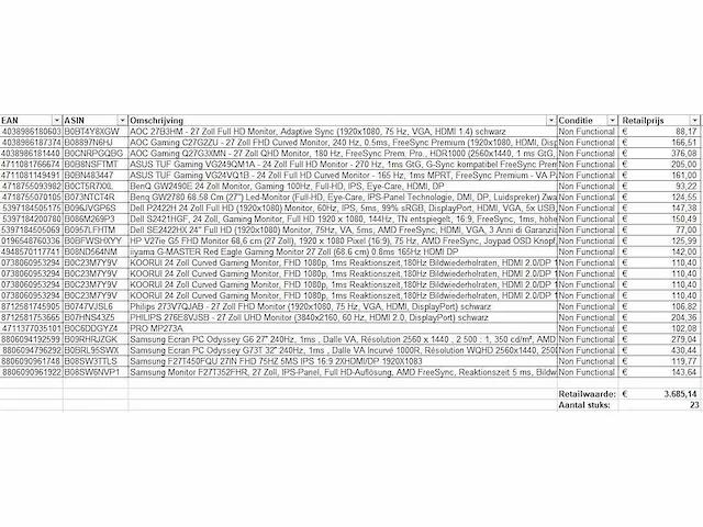 Pallet retourgoederen - pc / monitors 23 items - afbeelding 6 van  7