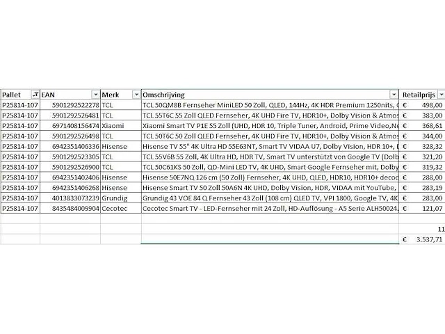 Pallet televisies retourgoederen - 11 items - afbeelding 7 van  9