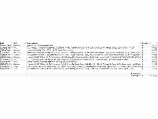 Pallet televisies retourgoederen - 11 items - afbeelding 5 van  7